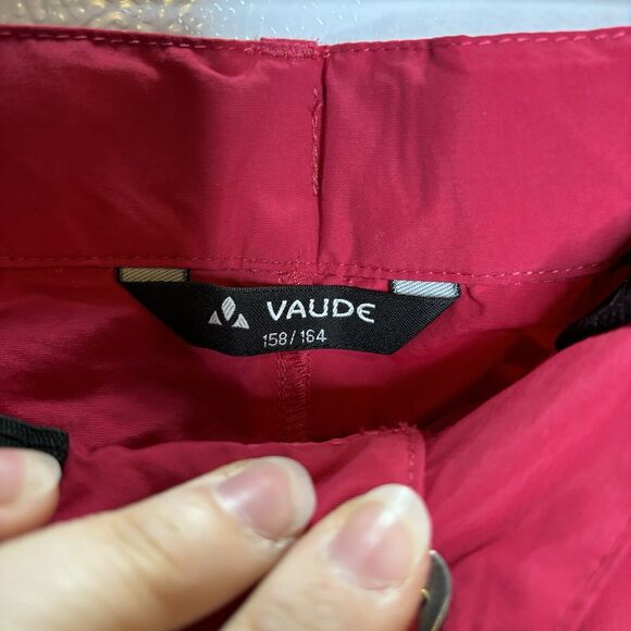Vaude Girls Size 158/164 Detective Antimos Zip-Off Pants Pink Windproof 80 Eco - Picture 6 of 10